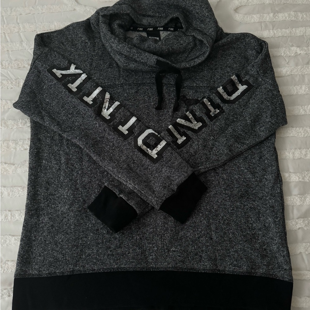 Victorias Secret Cowl neck sweater. Retired style. Sequin sleeves.